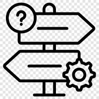 decision making, decision theory, managerial decision making, problem solving icon svg