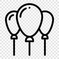 decoration, party, funny, Balloon icon svg