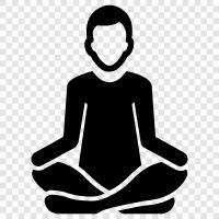 deep meditation, concentration, mindfulness, yoga meditation icon svg