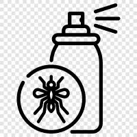 DEET, picaridin, IR3535, insect repellent icon svg