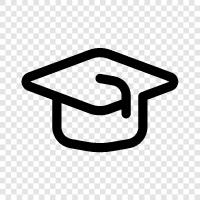 degree cap, academic cap, mortarboard, graduation cap icon svg