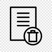 Delete Document, Delete Documents, Delete Files, Delete File icon svg