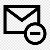 Delete Email Account, Delete Email Account Info, Delete Email icon svg