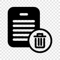 Delete files, Remove files, Remove documents from, Delete documents icon svg