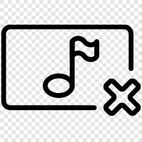 Delete music, Delete mp3, Delete music file, Delete mp3 file icon svg