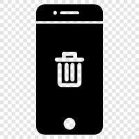 delete text messages, Mobile Delete icon svg