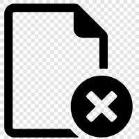 deleted file, file deletion, file removal, lost document icon svg