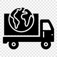 delivery service, delivery company, shipping company, delivery earth icon svg