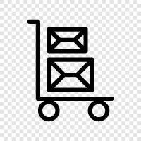 Delivery Trolley, Shopping Trolley, Shop Trolley, Package Trolley icon svg