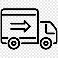 delivery truck driver, delivery trucking, courier, courier service icon svg