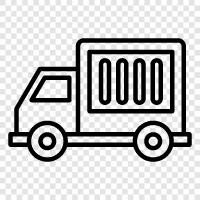 delivery truck, cargo truck, delivery van icon svg
