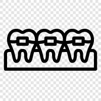 dental braces, orthodontic braces, clear braces, braces icon svg