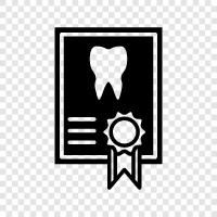 Dental Certificate, Zahnarzt Certificate, Zahnarztlizenz, Dent symbol