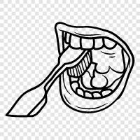 dental floss, oral hygiene, teeth, brush icon svg