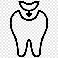 dental restoration, dental filling, dental crown, dental bridge icon svg