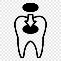 Zahnarzt, Kosmetischer Zahnarzt, Zahnarzt in der Nähe von mir, Zahnfüllung symbol