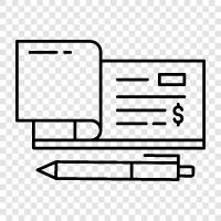 deposit, balance, deposit slip, bank statement icon svg