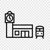 depot, train, railway, station icon svg