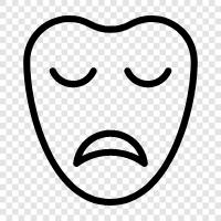 depressing, dark, emo, sad clown icon svg