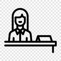 Desk, Work, Office, Staff icon svg