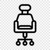 desk chair, office chair icon svg