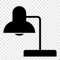 desk lamp, led light, fluorescent light, lightbulb icon svg