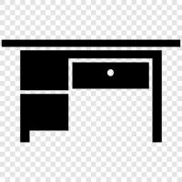 desk, workstation, computer desk, home office desk icon svg