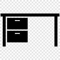 desk, computer desk, space saving desk, ergonomic desk icon svg