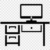 desk, workstation, computer desk, modern desk icon svg