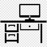 desk, workstation, computer desk, working desk icon svg