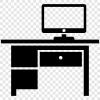 desk, workstation, workstation desk, computer desk icon svg