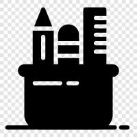 desk, office, computer, printer icon svg