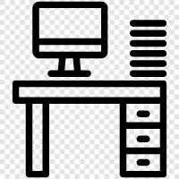 desk, office, workplace, workstation icon svg