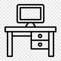 desk, work area, office, cubicle icon svg