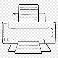 Deskjet, printer, inkjet, black icon svg