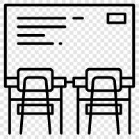 desks, room, desk, chairs icon svg