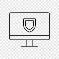 desktop security, desktop privacy, desktop protection, desktop security software icon svg