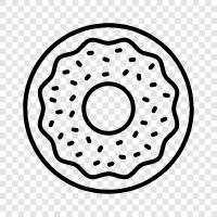 dessert, breakfast, snack, Doughnut icon svg