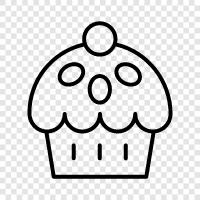 tatlı, frost, cake, bakery ikon svg