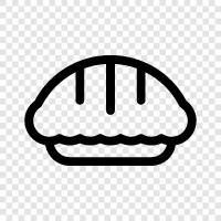 Dessert, süß, Gebäck, Kuchenkruste symbol