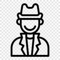 detectives, crime, mystery, investigation icon svg