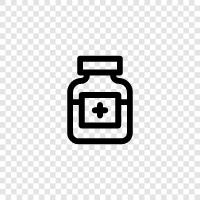 diagnosis, illness, treatment, pharmacology icon svg