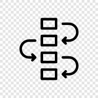 diagram, flow, process, organizational chart icon svg
