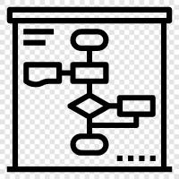 diagram, network, data flow, data structure icon svg