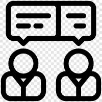 dialogue, conversation, Communication icon svg