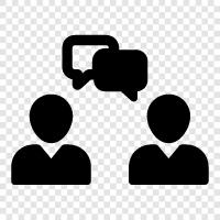 dialogue, talk, discussion, verbal icon svg