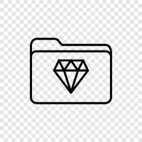 Diamant, Ordner, Schmuck, Ring symbol