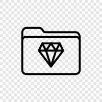 Diamant, Ordner, Premium, Juwelier symbol