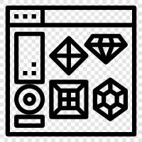 diamond mining, diamond, mining, diamond mine icon svg