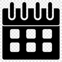 diary, daily, schedule, events icon svg